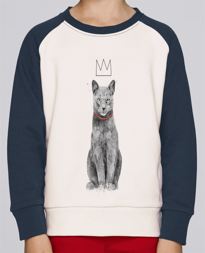 Sudadera Cuello Redondo Manga en Contraste Niño Mini Scouts Contraste King Of Everything por Balàzs Solti