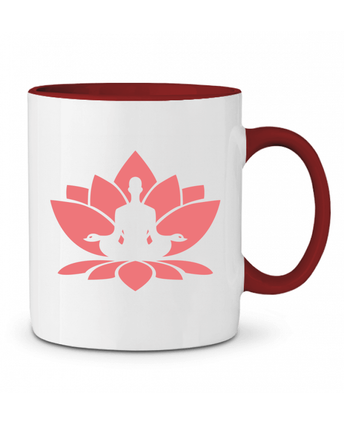 Mug bicolore Yoga - Fleur méditation tunetoo