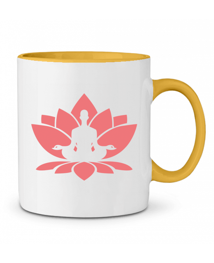 Two-tone Ceramic Mug Yoga - Fleur méditation tunetoo