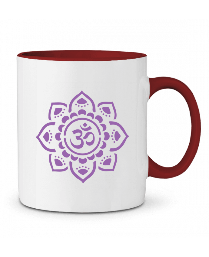 Mug bicolore Yoga - Fleur Om tunetoo