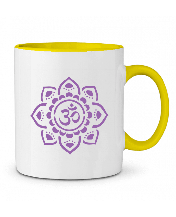 Mug bicolore Yoga - Fleur Om tunetoo