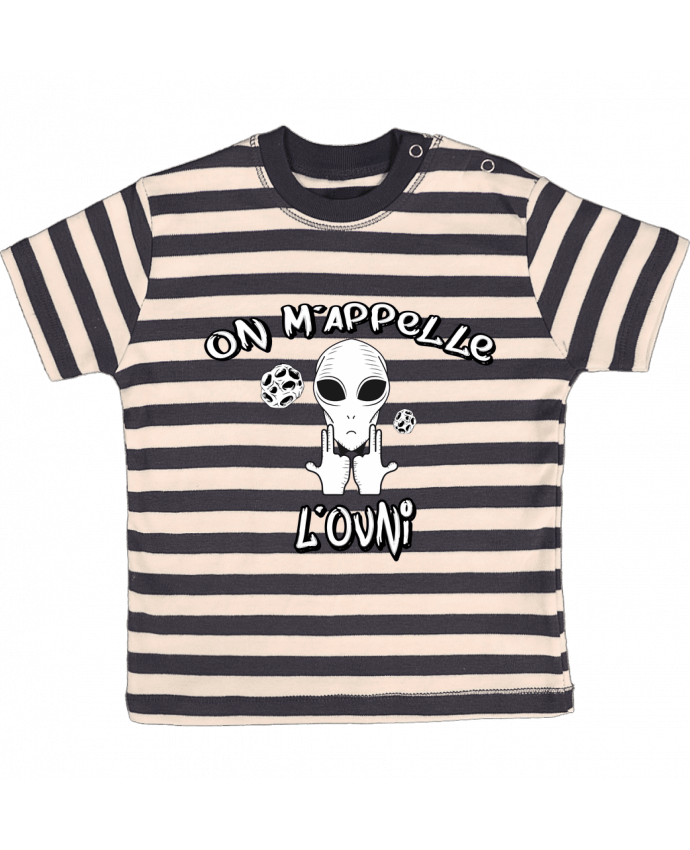 T-shirt baby with stripes Ovni Jul by tunetoo