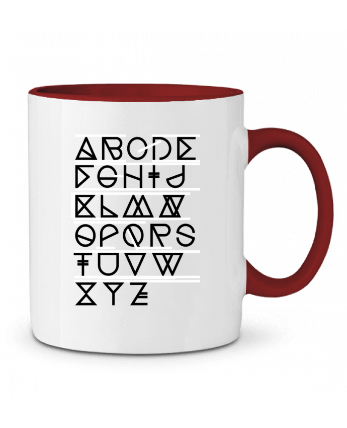 Taza Cerámica Bicolor Geometrical ABC White na.hili