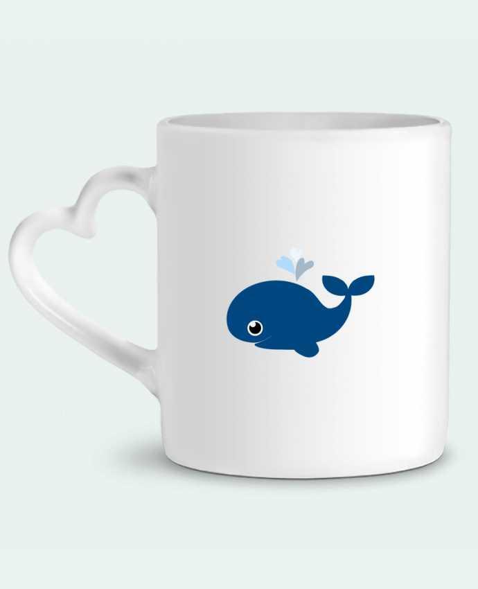 Mug coeur Baleine coeur par WBang