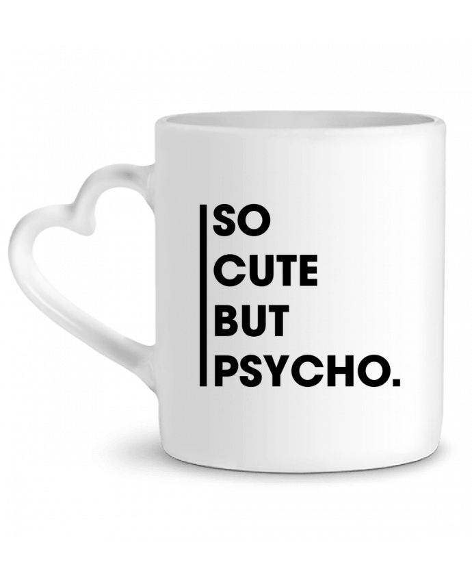 Mug coeur So cute but psycho. par tunetoo