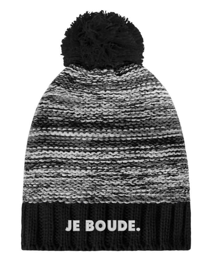 Bonnet pompon slalom Je boude. par tunetoo