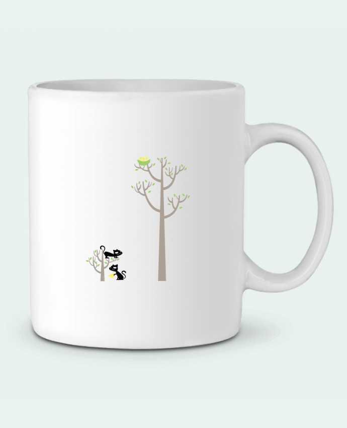 Ceramic Mug Growing a plant for Lunch by flyingmouse365