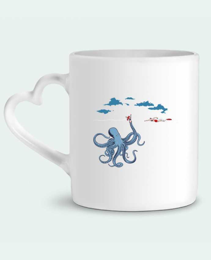 Taza Corazón Octo Trap por flyingmouse365