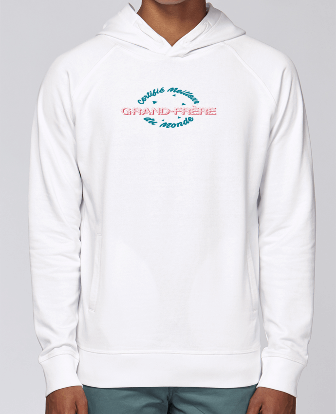 Hoodie Raglan sleeve welt pocket Certifié meilleur grand-frère du monde by tunetoo