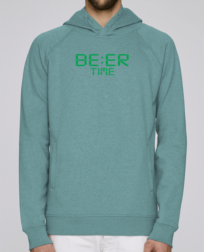 Hoodie Raglan sleeve welt pocket Beer time by tunetoo