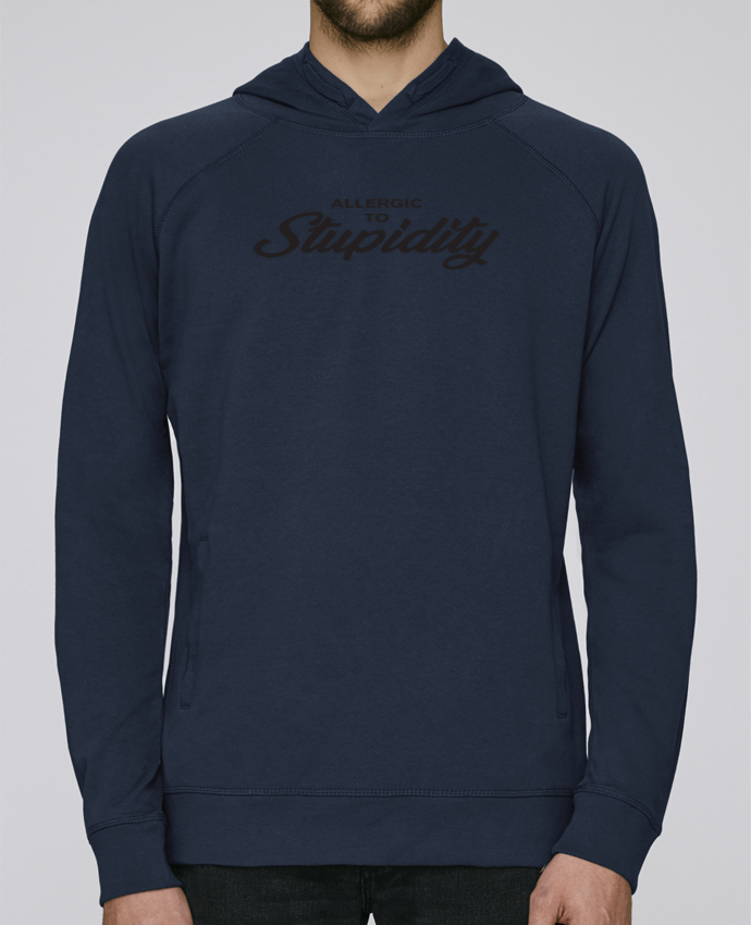 Sweat capuche homme Allergic to stupidity par tunetoo