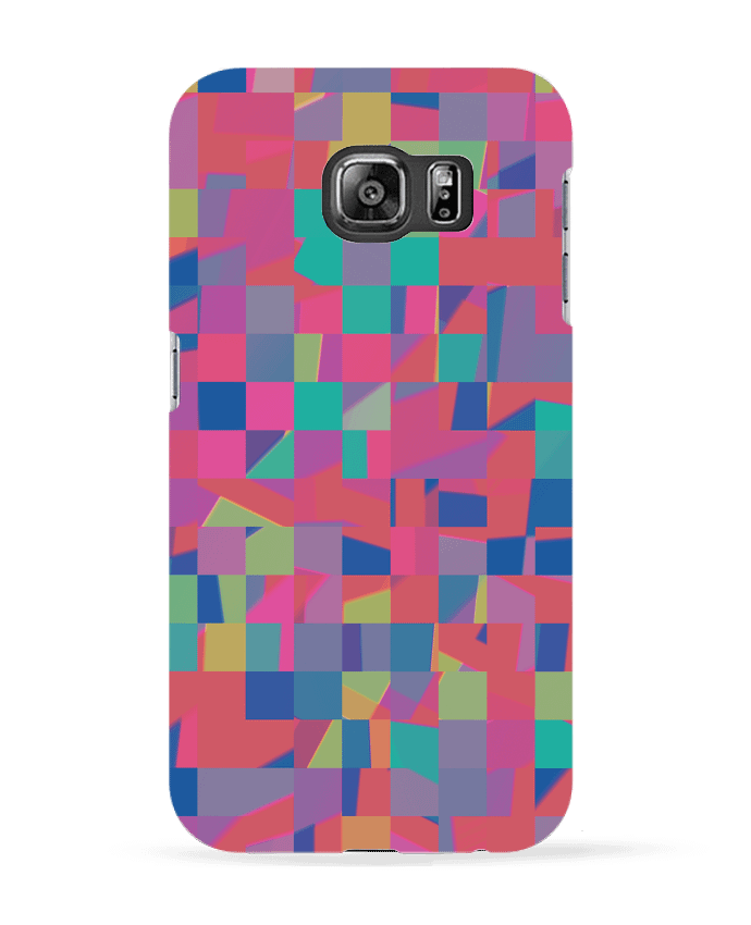 Case 3D Samsung Galaxy S6 Pink Check - L'Homme Sandwich