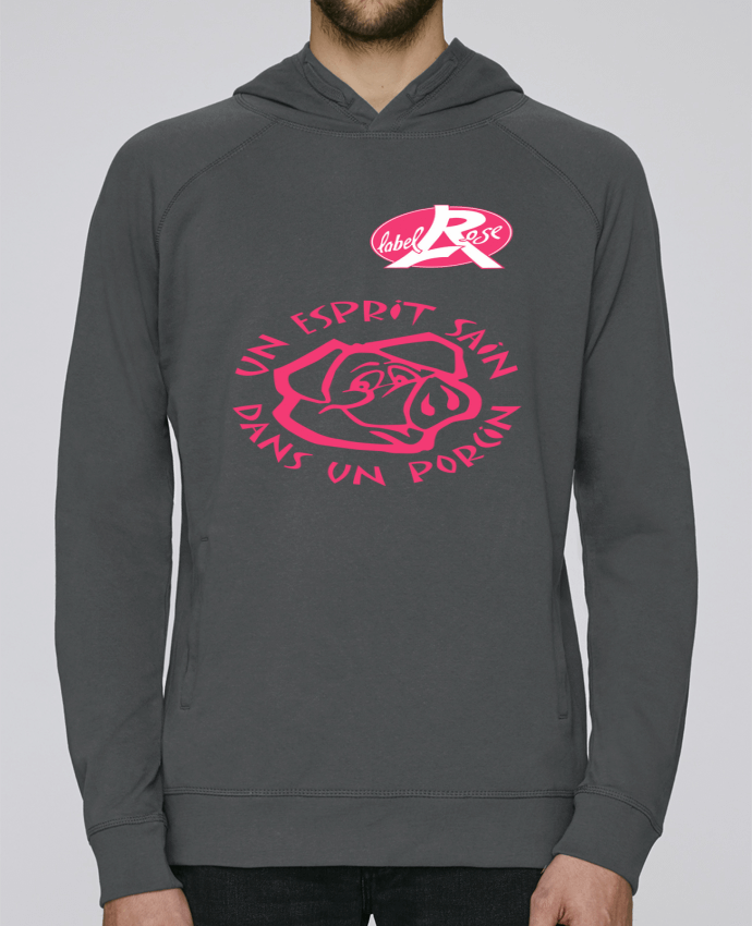 Sweat capuche homme un esprit sain dans un  porcin par LabelRose