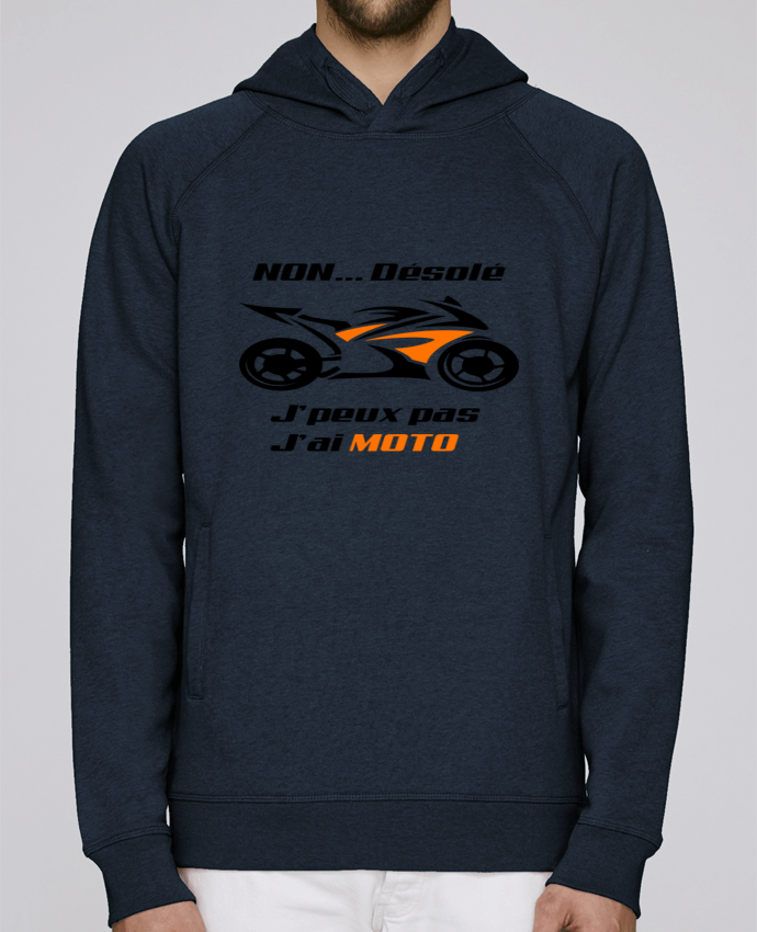 Hoodie Raglan sleeve welt pocket J'peux pas j'ai moto by MotorWave's