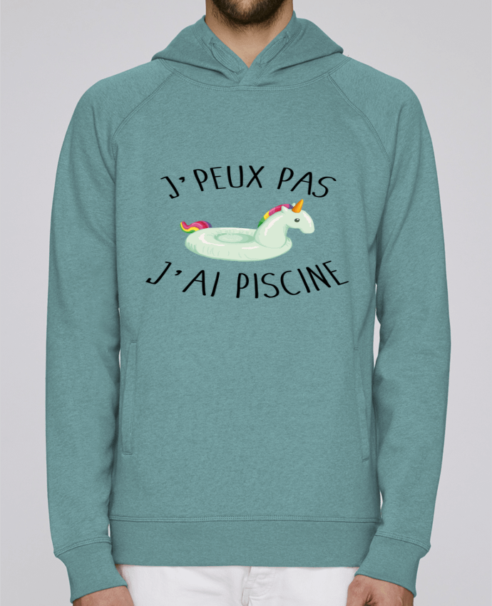 Sweat capuche homme Je peux pas j'ai piscine par FRENCHUP-MAYO