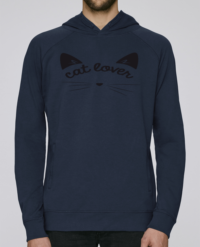 Hoodie Raglan sleeve welt pocket Cat lover by FRENCHUP-MAYO