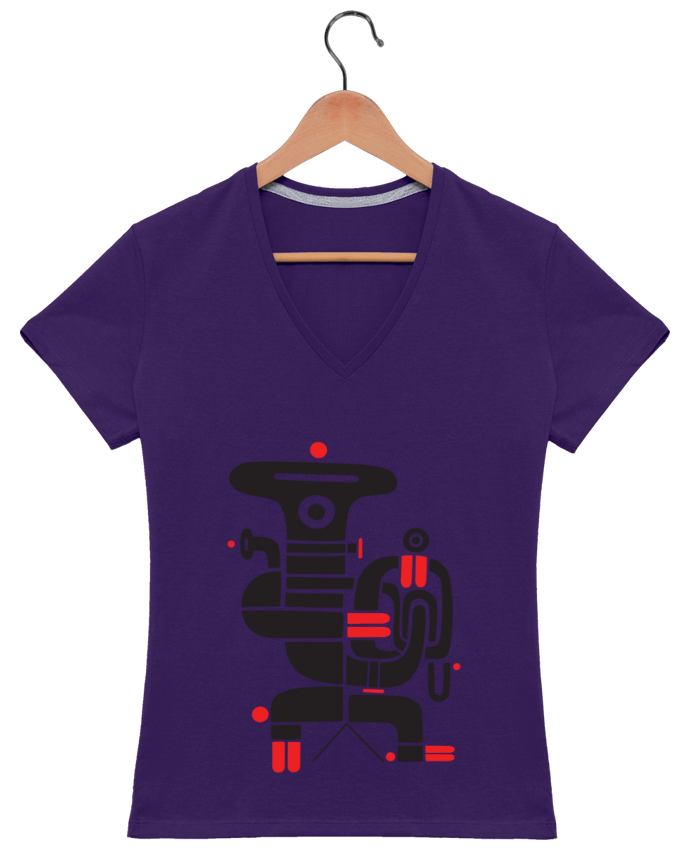 T-shirt femme col V Tubaman par squizzato