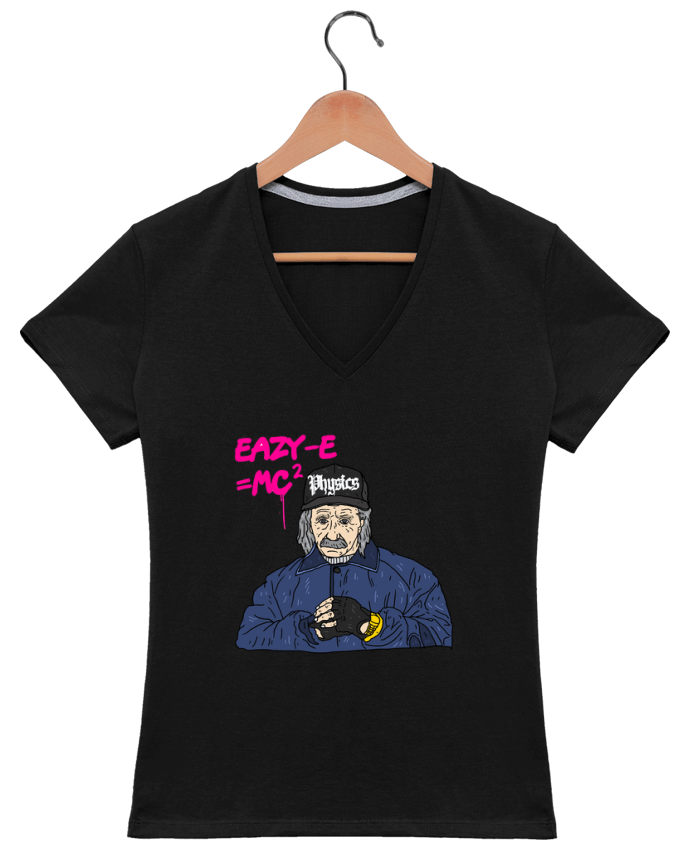 T-shirt femme col V Einstein par Nick cocozza