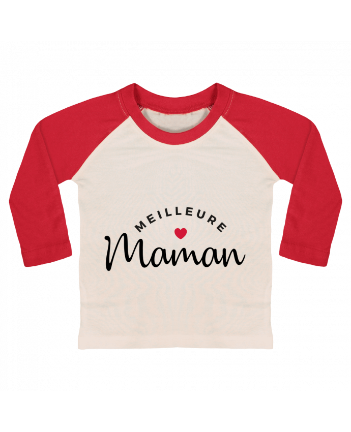 T-shirt baby Baseball long sleeve Meilleure Maman by Nana