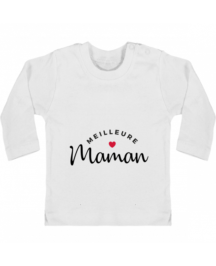 Baby T-shirt with press-studs long sleeve Meilleure Maman manches longues du designer Nana