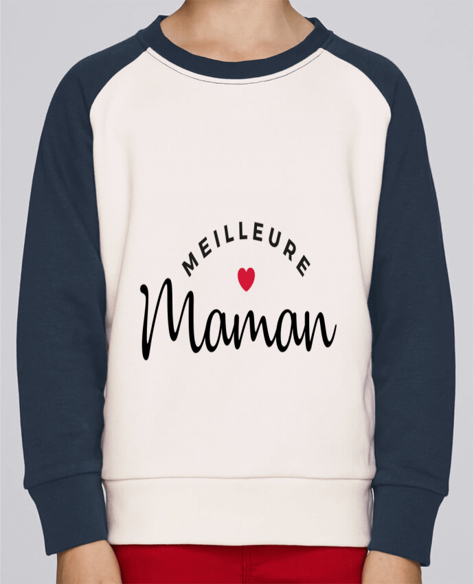 Sweatshirt Kids Round Neck Stanley Mini Contrast Meilleure Maman by Nana