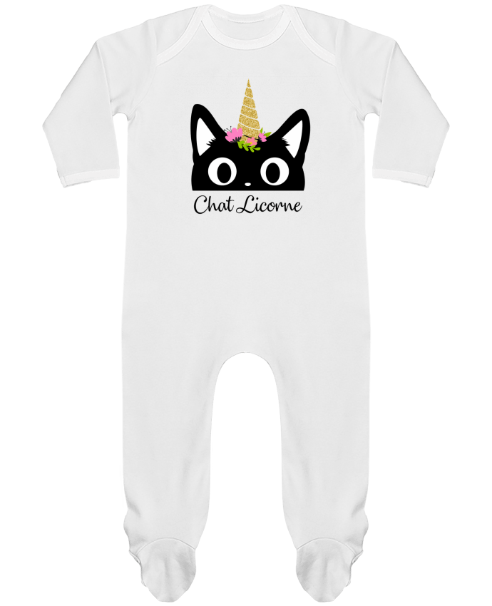 Baby Sleeper long sleeves Contrast Chat Licorne by Nana