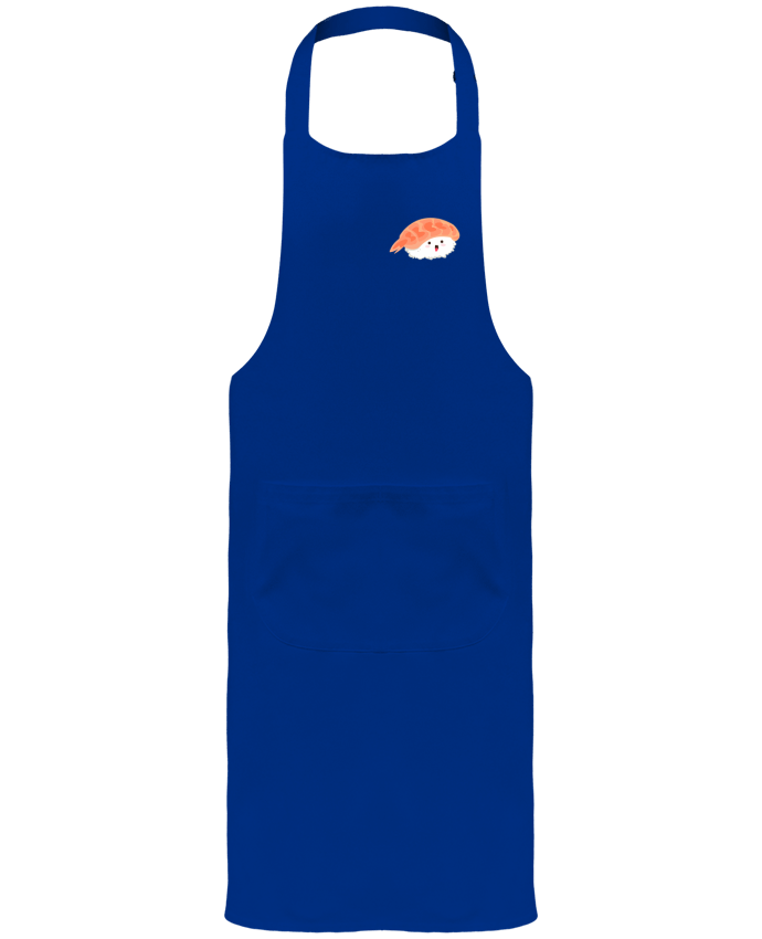 Garden or Sommelier Apron with Pocket Sushis Crevette by Nana