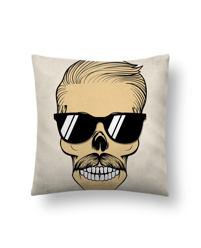 Coussin suédine Poker Face par Spadesclubs