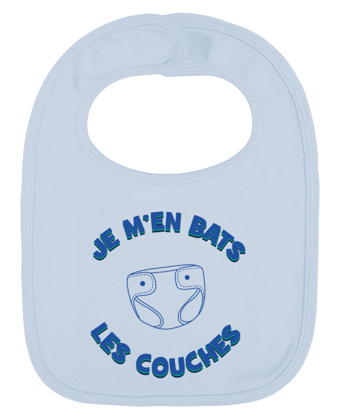 Bavoir bébé uni Je m'en bats les couches - Humour bébé par tunetoo