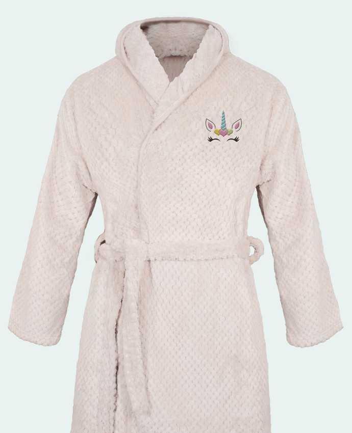 Bathrobe Women Soft Coral Fleece Unicorn by tunetoo