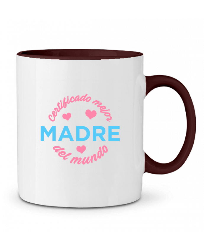 Two-tone Ceramic Mug Certificado mejor madre del mundo tunetoo