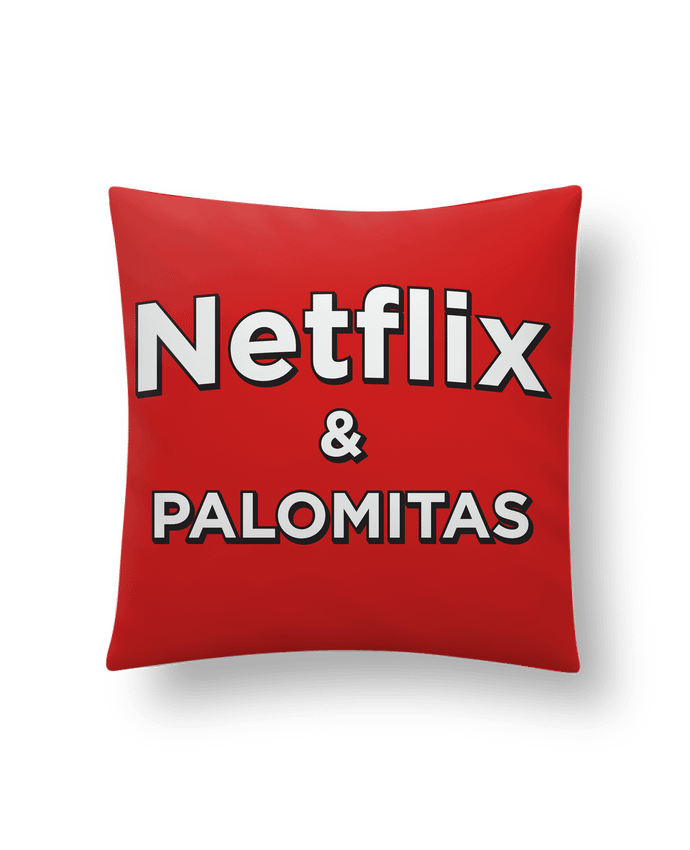 Cushion synthetic soft 45 x 45 cm Netflix and palomitas by tunetoo