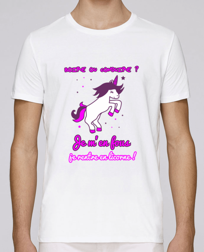 T-shirt crew neck Stanley leads Boire ou conduire ? Je m'en fous je rentre en licorne. Tee shirt licorne, t-shirt Humour, p