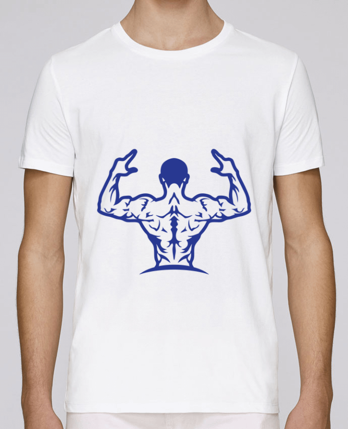 T-shirt crew neck Stanley leads pose biceps dos bodybuilding musculation by Achille
