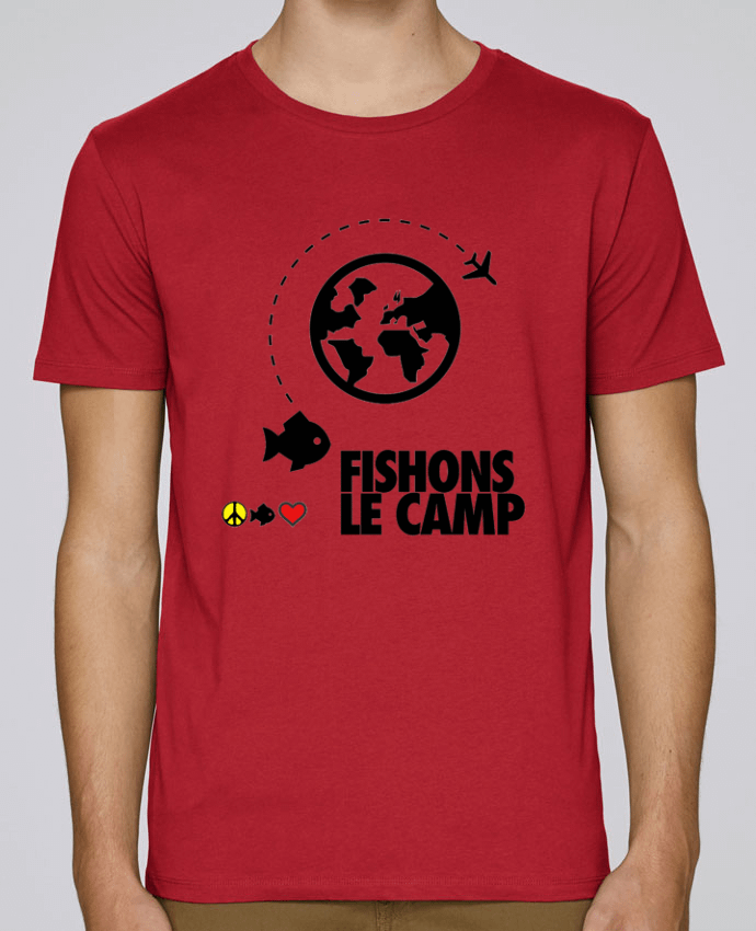 T-shirt crew neck Stanley leads Fishons le Camp by Paix-che Fish and Love