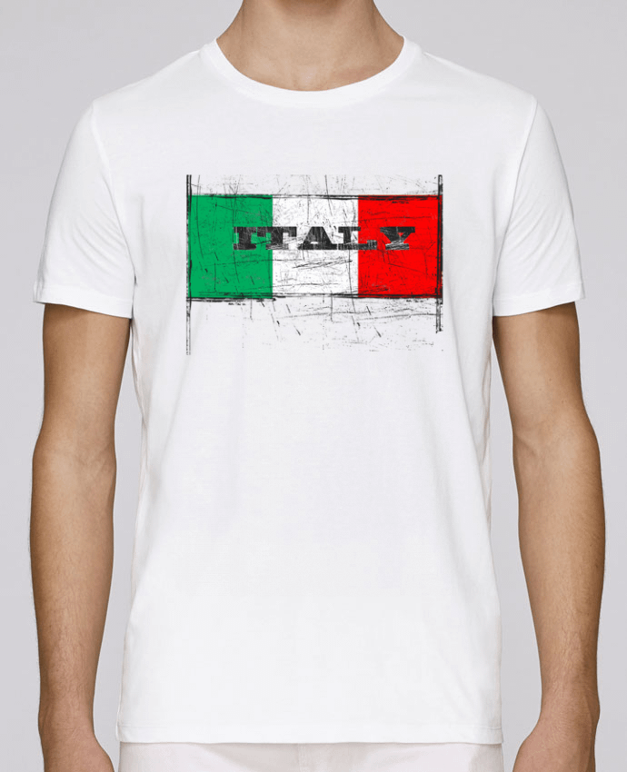 T-shirt crew neck Stanley leads Drapeau Italien by Les Caprices de Filles