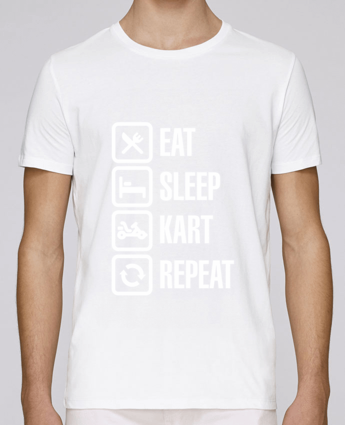 Unisex T-shirt 150 G/M² Leads Eat, sleep, kart, repeat by LaundryFactory