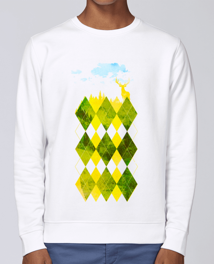 Unisex Sweatshirt Crewneck Medium Fit Rise Elegant forest by robertfarkas