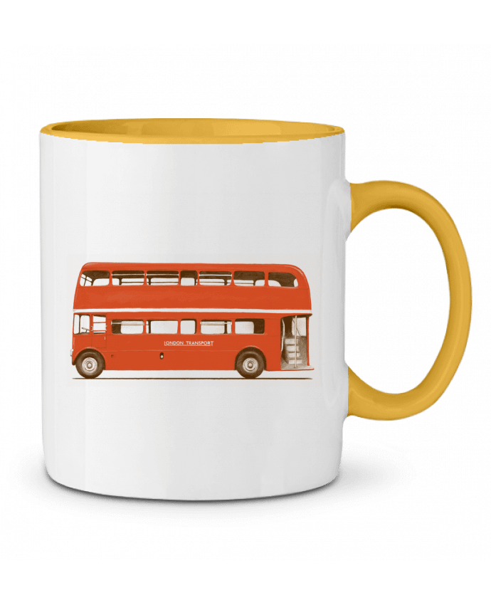 Two-tone Ceramic Mug Red London Bus Florent Bodart