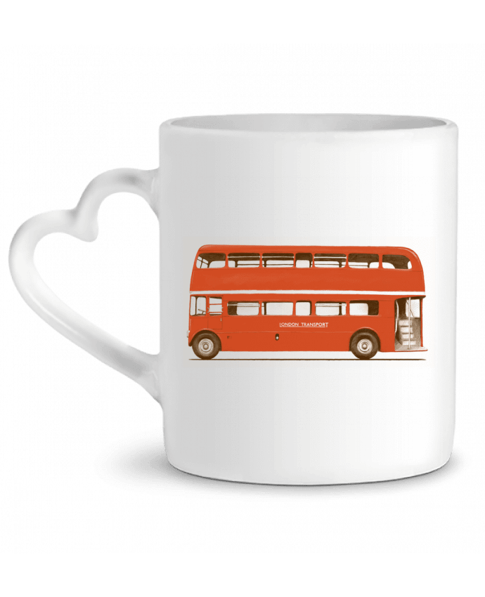 Taza Corazón Red London Bus por Florent Bodart