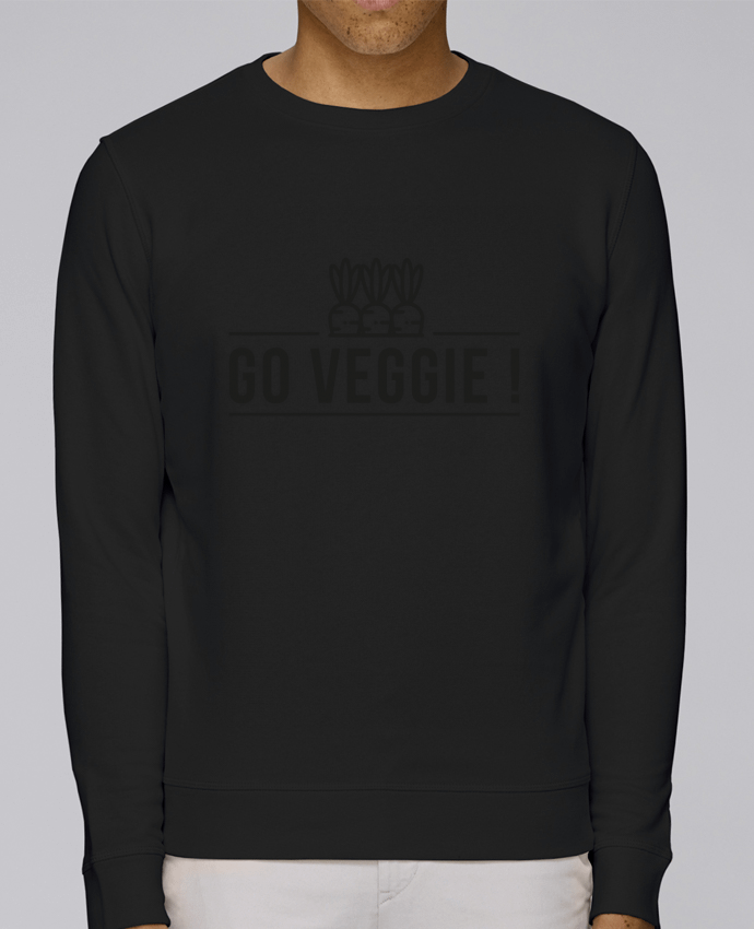 Unisex Sweatshirt Crewneck Medium Fit Rise Go veggie ! by Folie douce