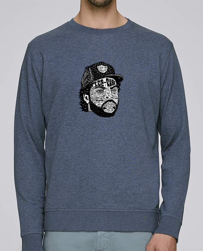 Unisex Sweatshirt Crewneck Medium Fit Rise Ice Cube Head by Nick cocozza