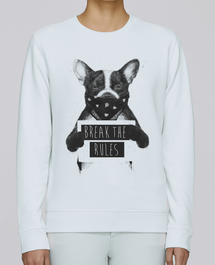 Unisex Sweatshirt Crewneck Medium Fit Rise rebel_dog by Balàzs Solti