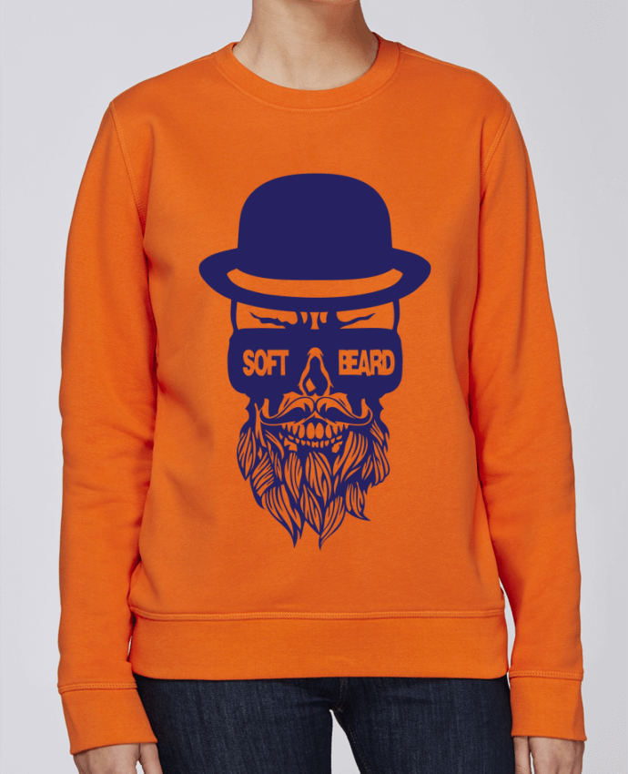 Sweatshirt tete de mort hipster citation soft beard barbe chapeau melon moustache style par Achille