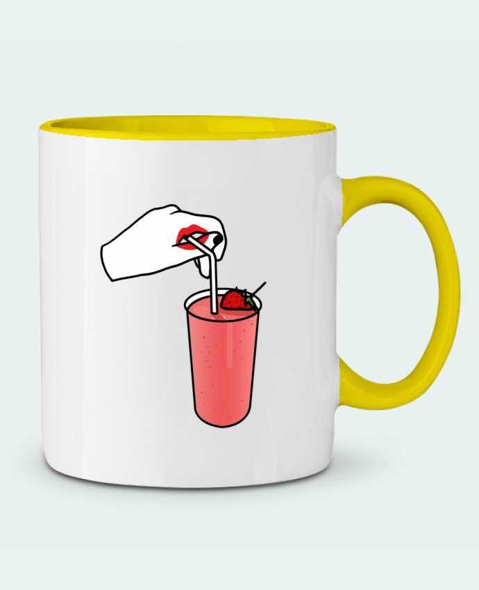 Two-tone Ceramic Mug Milk shake tattooanshort