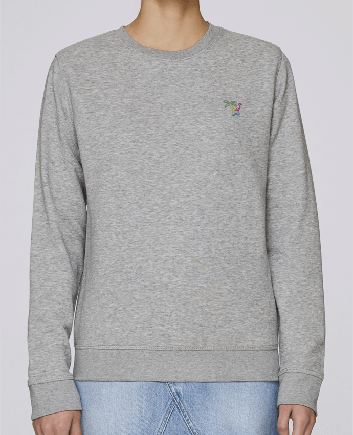 Sweatshirt brodé Island Flamingo par tunetoo