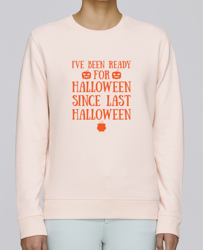 Unisex Sweatshirt Crewneck Medium Fit Rise brodé Ready for Halloween by tunetoo