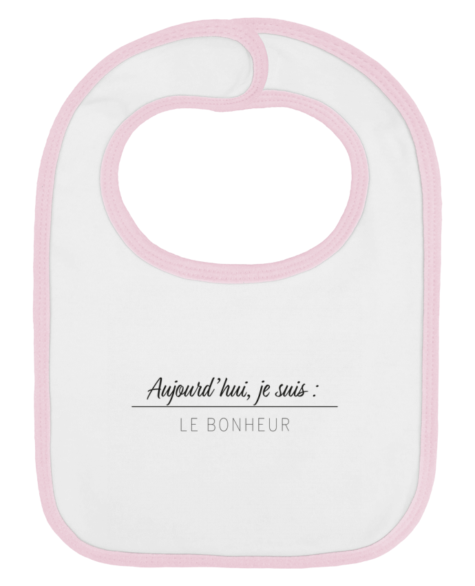 Baby Bib plain and contrast Le bonheur by Mea Images