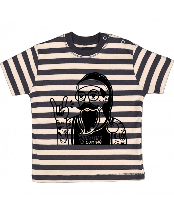 T-shirt baby with stripes Christmas is Coming by HITCH