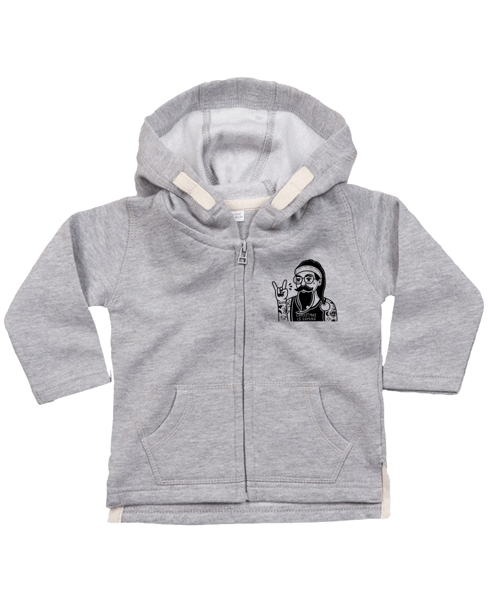 Hoddie with zip for baby Christmas is Coming by DEALEURS DE DEALS